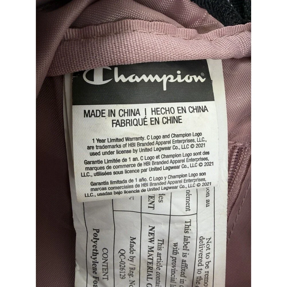 Champion Fanny Pack Black Shoulder Bag Purse Buckle Zipper